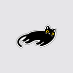 Midnight Glide Black Cat Sticker