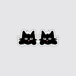 Double Trouble Twin Cat Sticker