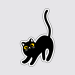 Midnight Whiskers Black Cat Sticker