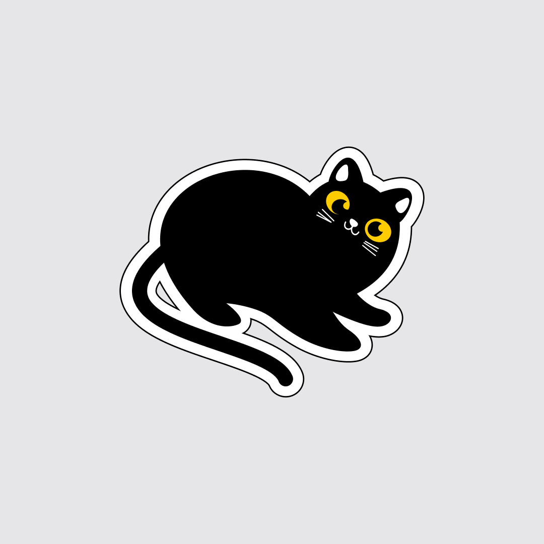 Shadow Paws Black Cat Sticker